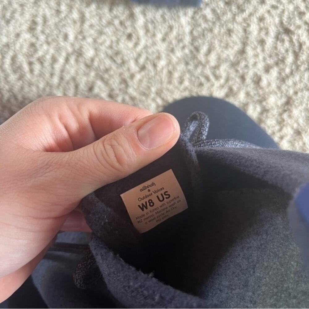 Allbirds Wool Runners Navy Blue Lace Up Sneakers Women’s Size 8 - Picture 11 of 11